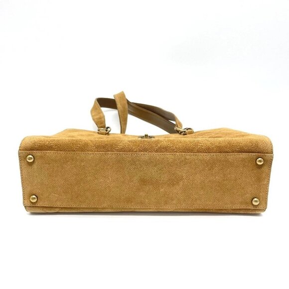 CHANEL Matelasse Tote Shoulder Bag suede Brown - Picture 3 of 10